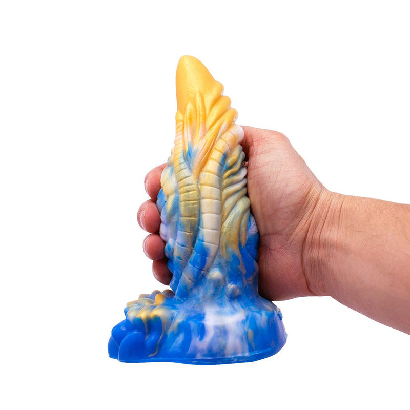 Kiotos Monstar - Dildo Beast 36 - 20 x 7 cm - Goud/Blauw-Erotiekvoordeel.nl