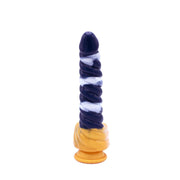 Kiotos Monstar - Dildo Beast 37 - 23.5 x 4 cm - Wit/Goud/Blauw-Erotiekvoordeel.nl
