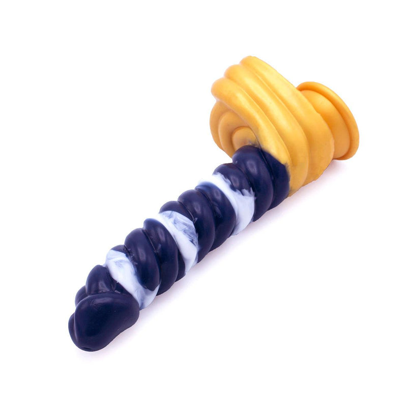 Kiotos Monstar - Dildo Beast 37 - 23.5 x 4 cm - Wit/Goud/Blauw-Erotiekvoordeel.nl