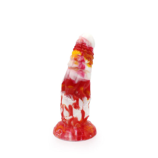 Kiotos Monstar - Dildo Beast 4 - 21 x 6,5 cm - Arancione/Bianco/Rosso-Erotiekvoordeel.nl