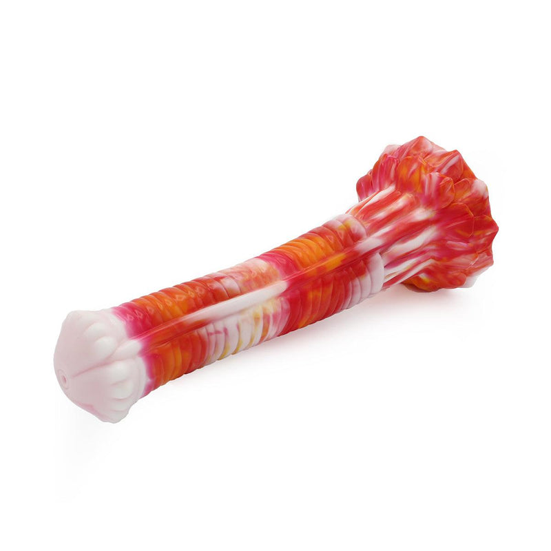 Kiotos Monstar - Fantasie Dildo Nr. 9 - 27 x 5.5 cm - Oranje/Wit/Rood-Erotiekvoordeel.nl