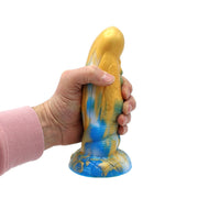 Kiotos Monstar - Dildo Beast nr. 16 - 21 x 7 cm - Goud/Blauw/Wit-Erotiekvoordeel.nl