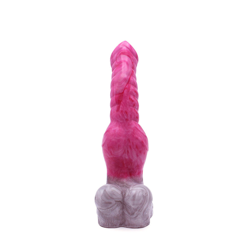 Kiotos Monstar - Consolador anal Beast 42 - 25,5 x 4,8 cm - Blanco/Rojo/Gris-Erotiekvoordeel.nl