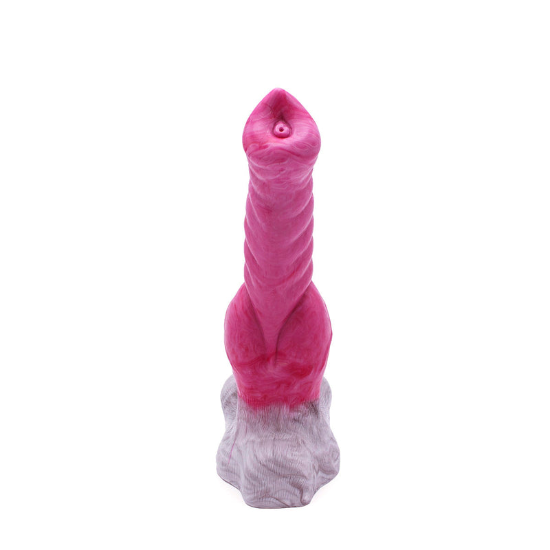 Kiotos Monstar - Consolador anal Beast 42 - 25,5 x 4,8 cm - Blanco/Rojo/Gris-Erotiekvoordeel.nl