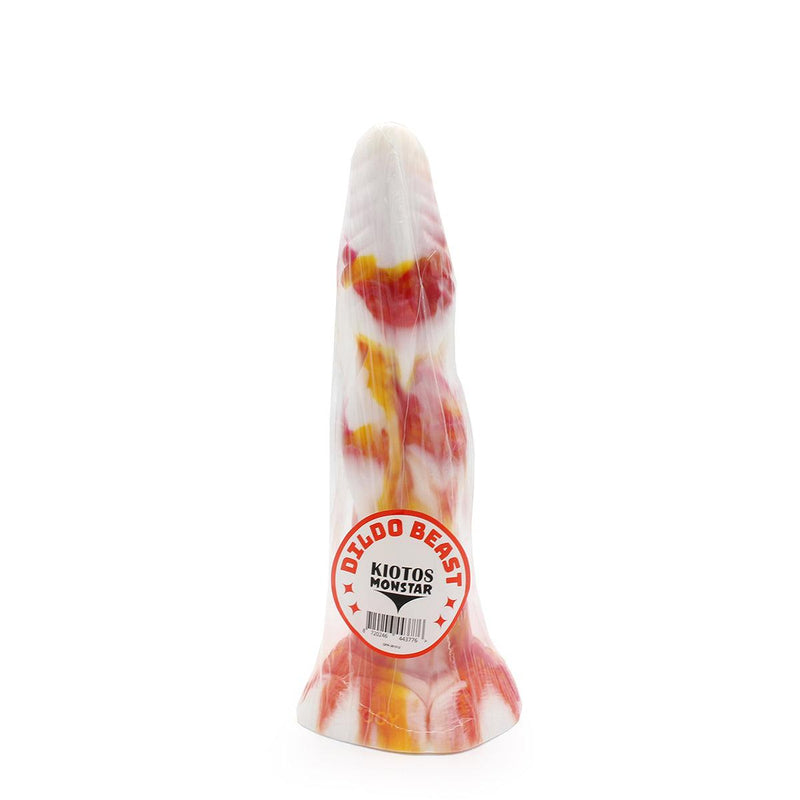 Kiotos Monstar - Fantasy Dildo No. 12 - 25.5 x 6 cm - Red/Orange/White-Erotiekvoordeel.nl