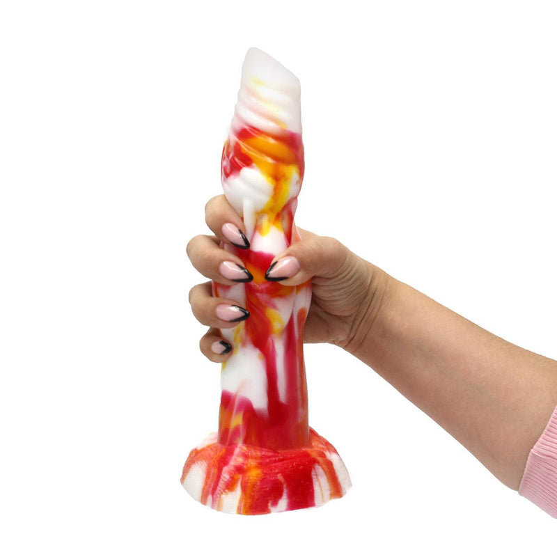 Kiotos Monstar - Fantasy Dildo No. 12 - 25.5 x 6 cm - Red/Orange/White-Erotiekvoordeel.nl