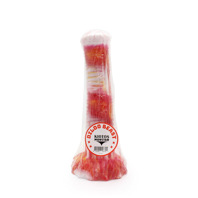 Kiotos Monstar - Fantasy Dildo No. 9 - 27 x 5.5 cm - Orange/White/Red-Erotiekvoordeel.nl