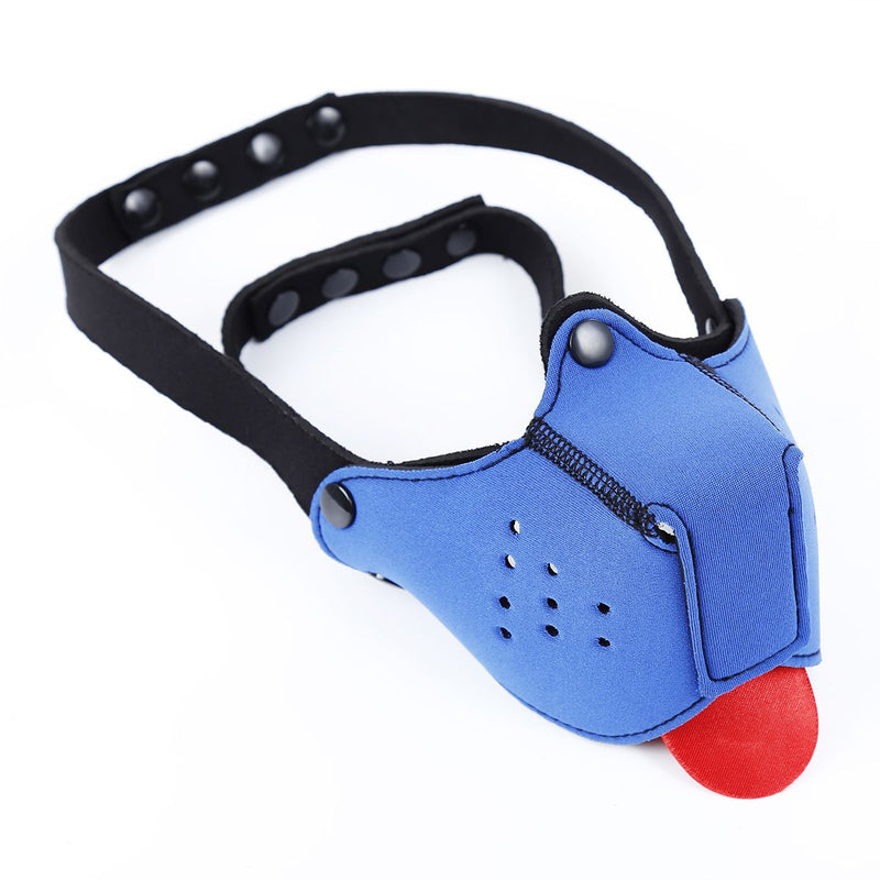 Kiotos - Neopreen Puppy Dog Gag/Mondmasker - Blauw-Erotiekvoordeel.nl