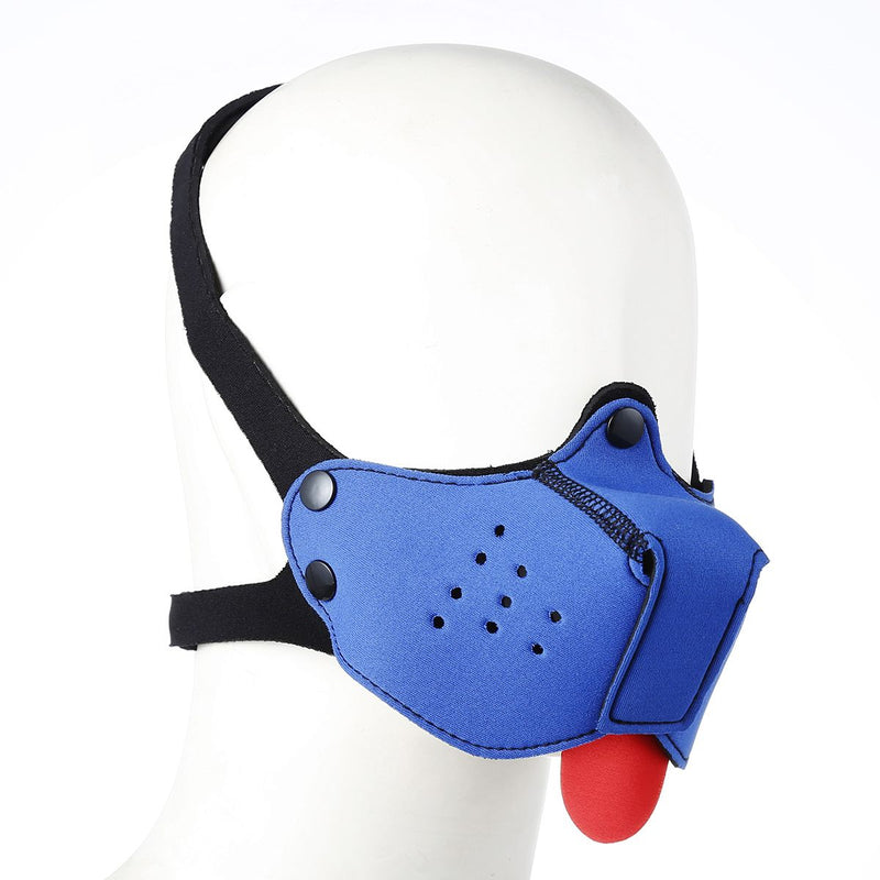 Kiotos - Neopreen Puppy Dog Gag/Mondmasker - Blauw-Erotiekvoordeel.nl