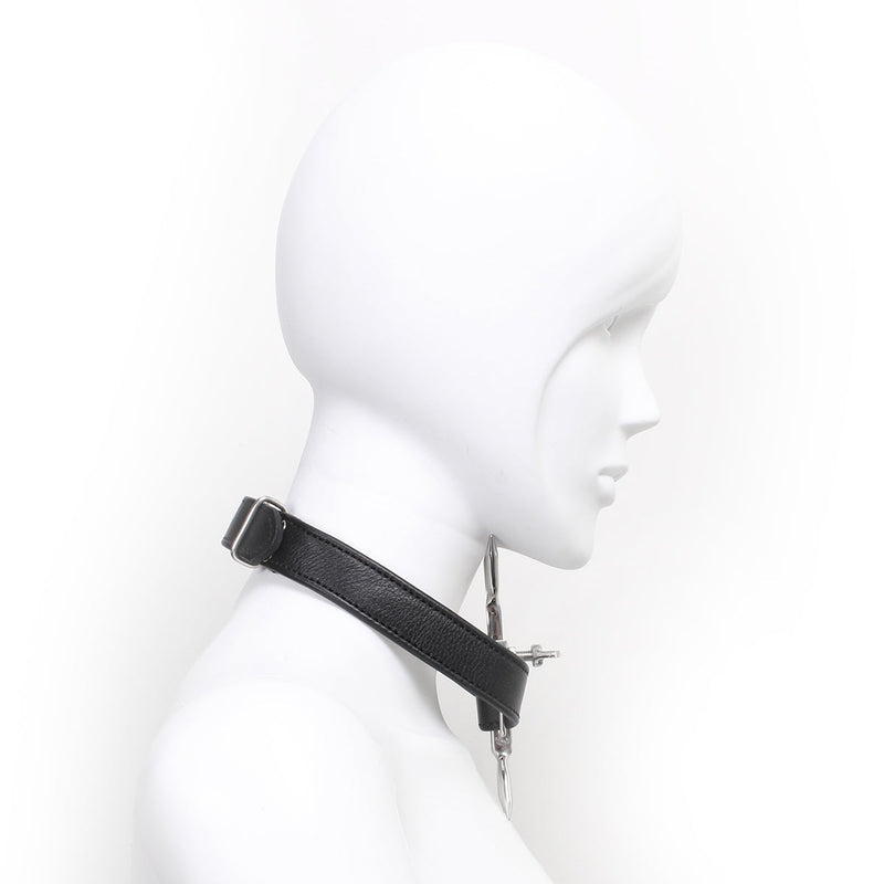 Kiotos - Posture Collar mit verstellbaren doppelten Nackenspitzen - Erotiekvoordeel.nl