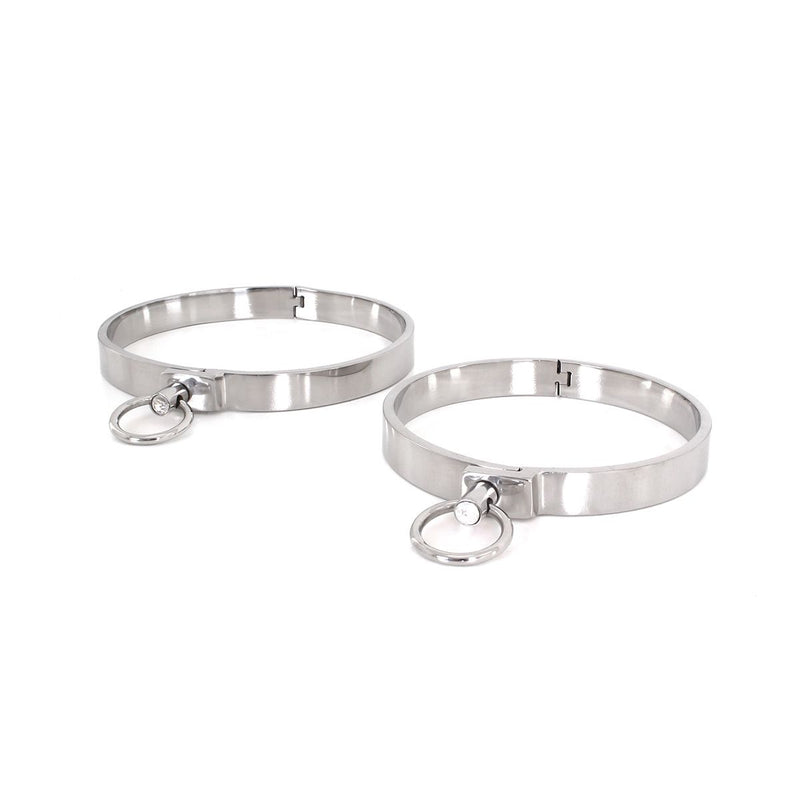 Kiotos - RVS Collar Solid Met Transparant Kristal voorzijde - Large - 13,5 cm-Erotiekvoordeel.nl
