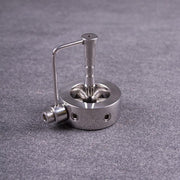 Kiotos - Anello fallico in acciaio inossidabile con viti regolabili e plug a siluro - Erotiekvoordeel.nl