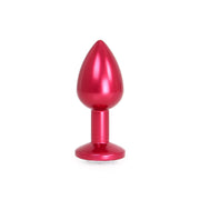 Kiotos - Red Aluminium Butt Plug with White Crystal-Erotiekvoordeel.nl