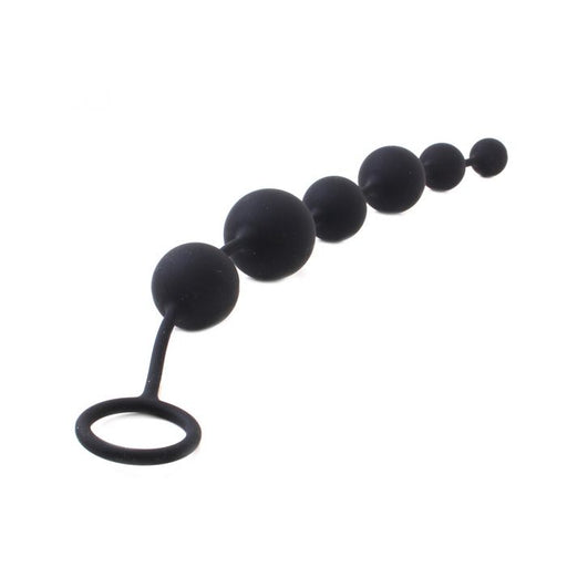 Kiotos - Silicone Anal Beads String - 6 beads - Black-Erotiekvoordeel.nl
