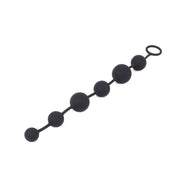 Kiotos - Collana anale in silicone con perline - 6 perline - Nero - Erotiekvoordeel.nl