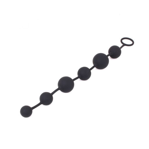 Kiotos - Silicone Anal Bead String - 6 beads - Black-Erotiekvoordeel.nl