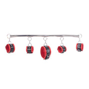 Kiotos - Spreidstang - Spreader Bar - Met Collar en 4 Kunstlederen Boeien-Erotiekvoordeel.nl