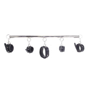 Kiotos - Spreidstang - Spreader Bar - Met Lederen Boeien en Halsband-Erotiekvoordeel.nl
