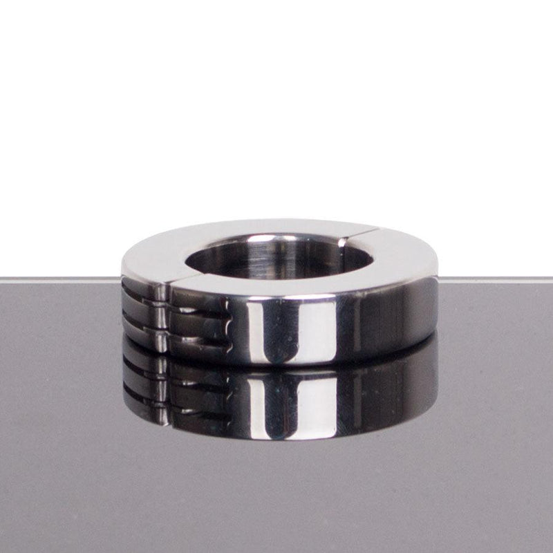 Kiotos - Ballstretcher RVS Met Groeven Scharnierend 14 mm Hoog Ø 35 mm-Erotiekvoordeel.nl