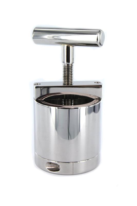 Kiotos Steel - Extreme RVS Ball Flash Crusher Met Schroefklem-Erotiekvoordeel.nl