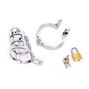 Kiotos Steel - Chastity Cage - Stainless Steel Penis Cage-Erotiekvoordeel.nl