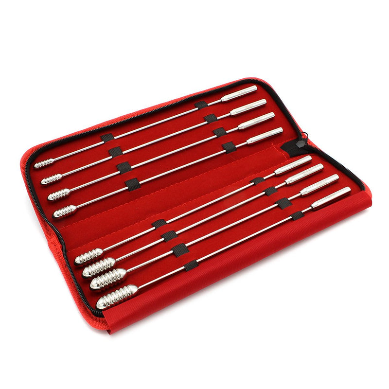 Kiotos - Set Met Geribbelde Rosebud Dilators/sounds In Luxe etui - 8 Stuks-Erotiekvoordeel.nl