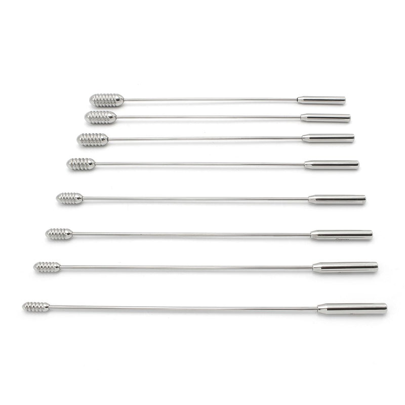 Kiotos - Set Met Geribbelde Rosebud Dilators/sounds In Luxe etui - 8 Stuks-Erotiekvoordeel.nl