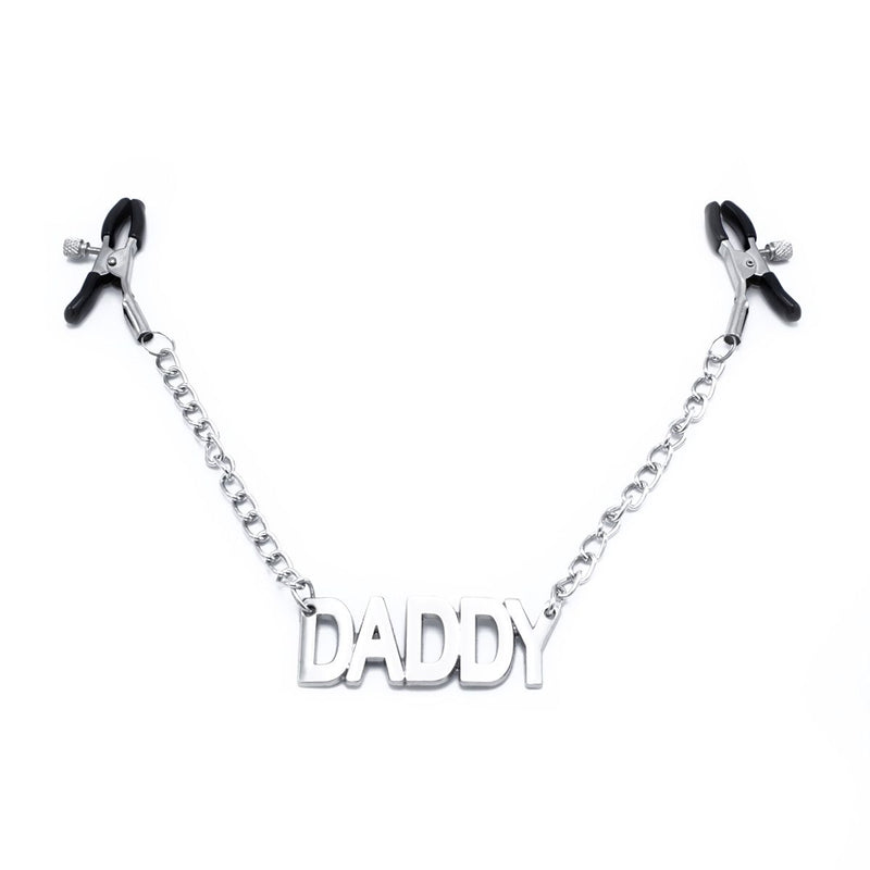 Kiotos - Nipple Clamps With Chain And ‘DADDY’ Text - Erotiekvoordeel.nl