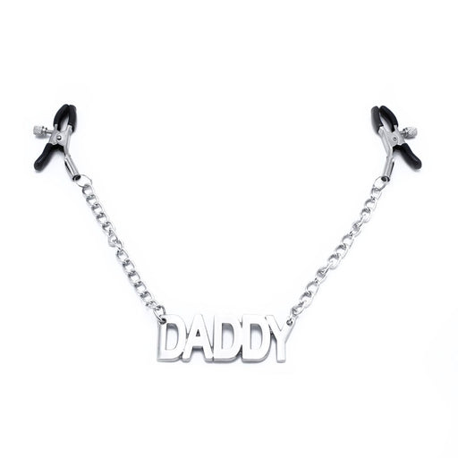 Kiotos - Nipple Clamps With Chain And ‘DADDY’ Text - Erotiekvoordeel.nl