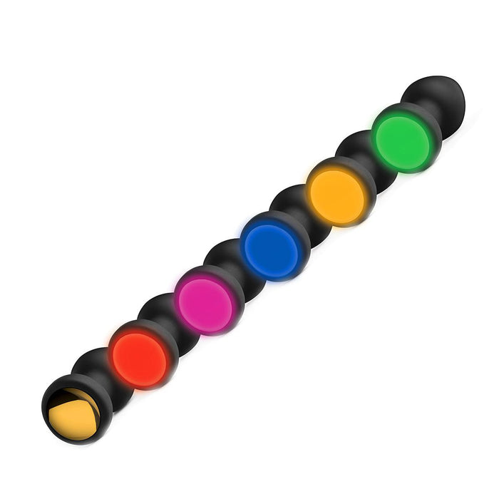 Kleine Vibrerende Buttplug Met remote Control En gekleurde LED verlichting-Erotiekvoordeel.nl