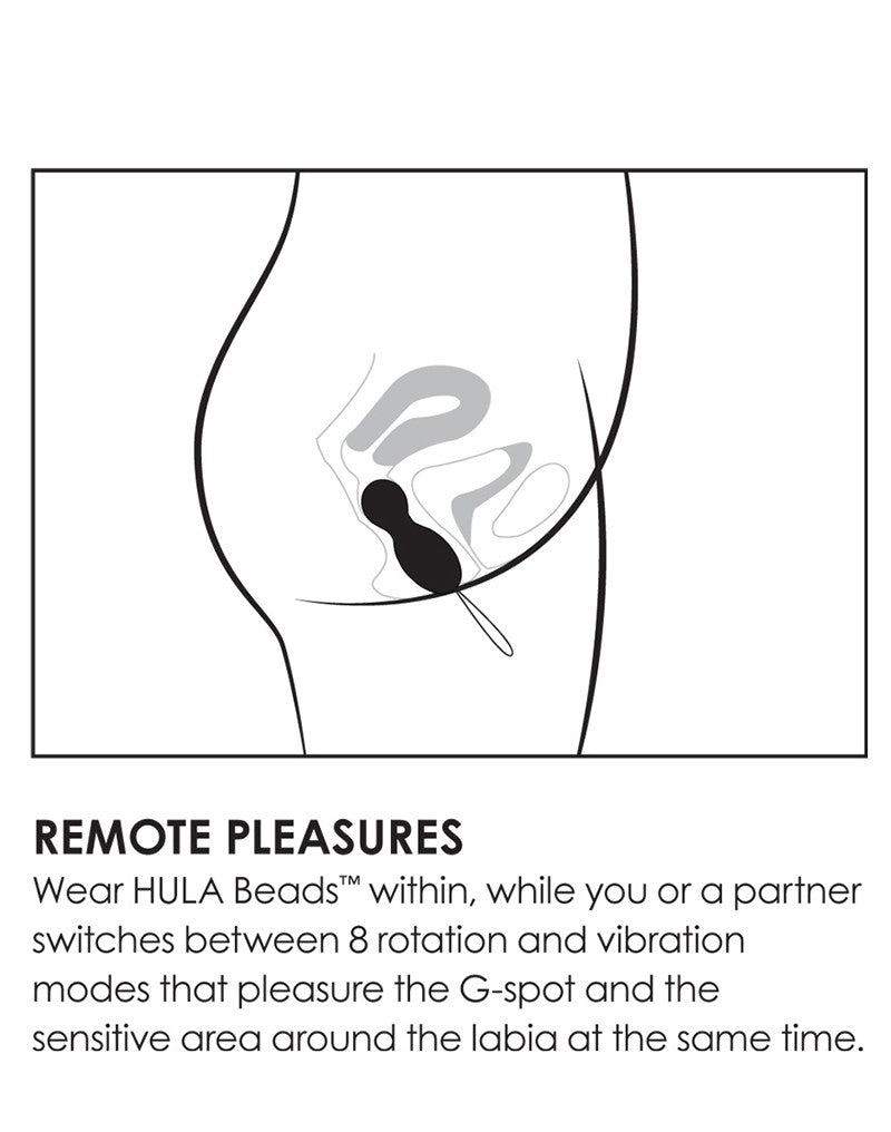 LELO - Hula Beads - Rotating and Vibrating Vaginal Beads - Black-Erotiekvoordeel.nl