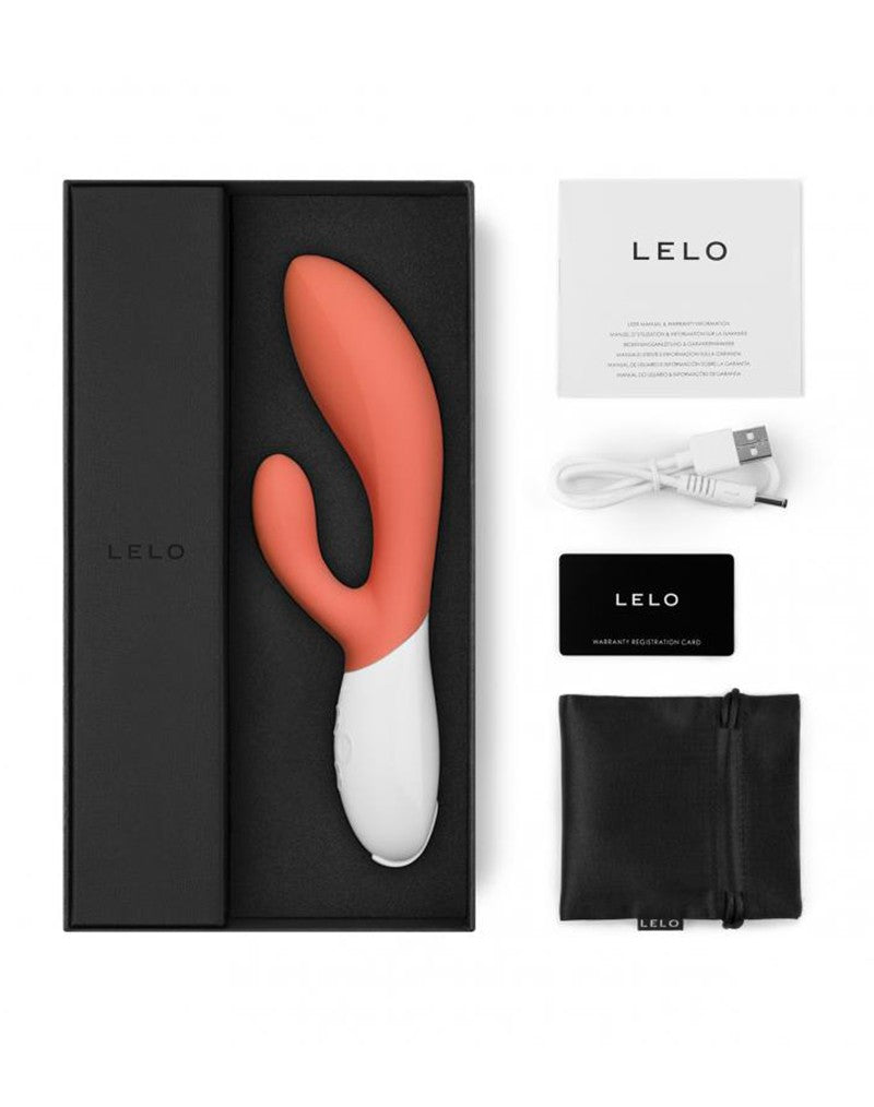 LELO - Ina 3 - Vibrador Rabbit - Coral-Erotiekvoordeel.nl