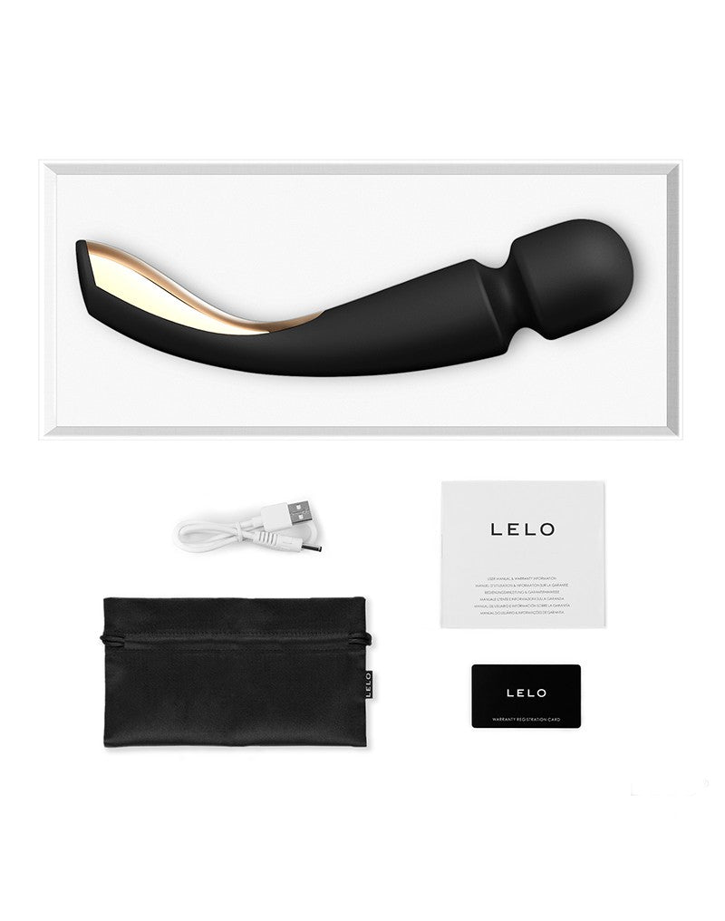 LELO - Smart Wand 2.0 Medium - Wand Vibrator - Zwart-Erotiekvoordeel.nl