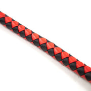 Lange gevlochten single tail - Bull Whip - 190 cm lang - Rood/Zwart-Erotiekvoordeel.nl