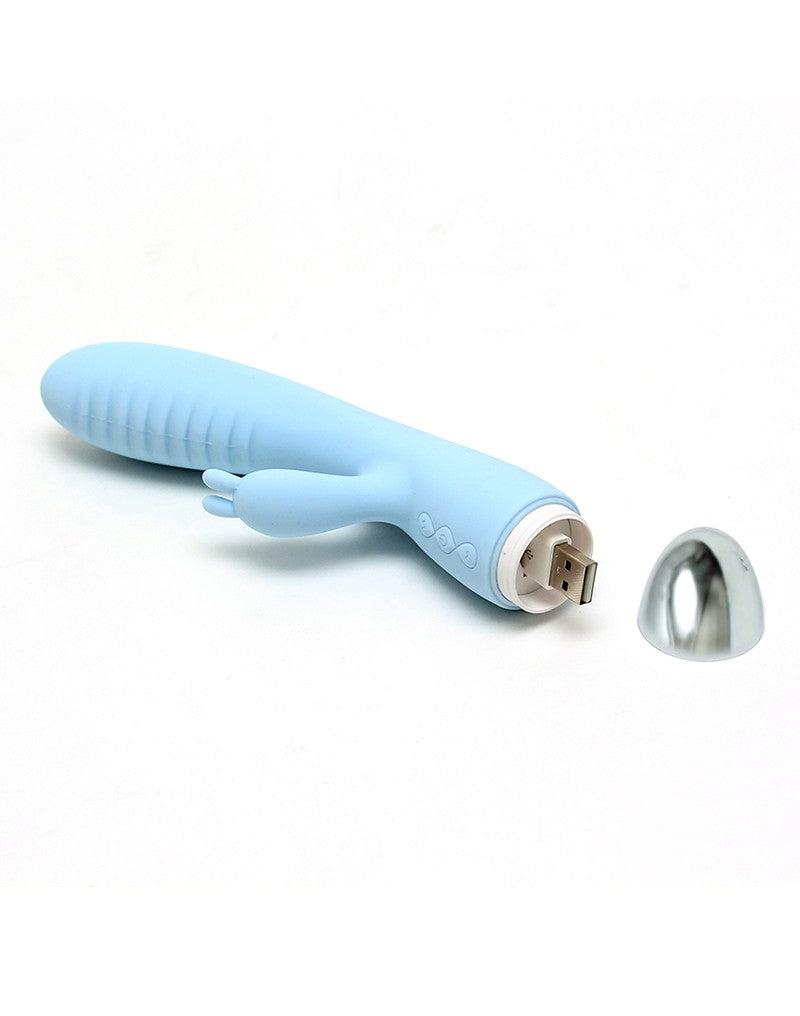 Leten - Faye 2 - Rabbit Vibrator - Light Blue-Erotiekvoordeel.nl