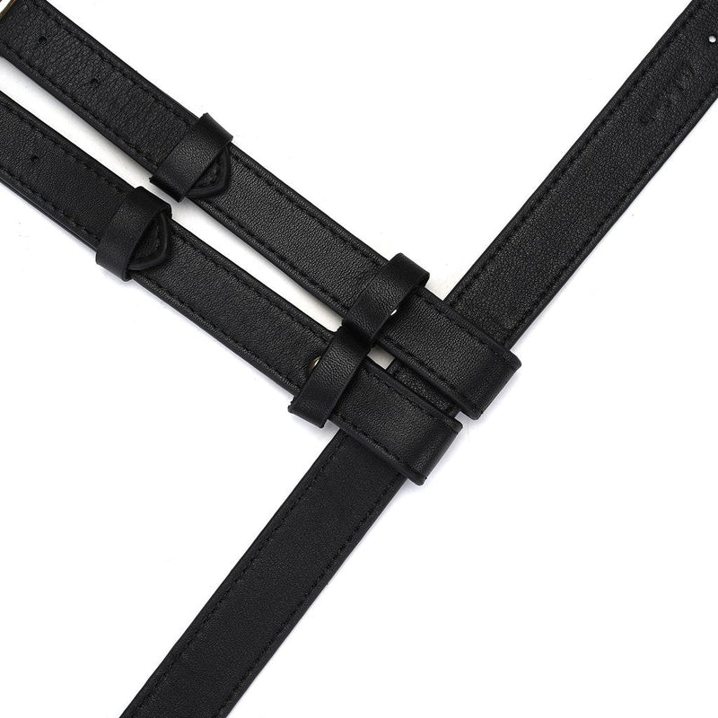 Liebe Seele - Dark Secret exclusief Leren Strap-On Harnas - handgemaakt In Japan - Zwart-Erotiekvoordeel.nl