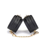Liebe Seele - Demon's Kiss Handcuffs With Lockable Buckles - Luxury And Exclusive Design - Black/Gold-Erotiekvoordeel.nl