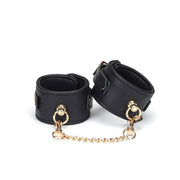 Liebe Seele - Demon's Kiss Handcuffs With Lockable Buckles - Luxury And Exclusive Design - Black/Gold-Erotiekvoordeel.nl