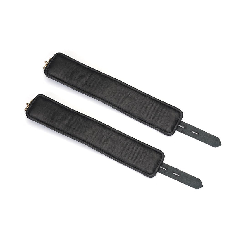 Liebe Seele - Demon's Kiss Handboeien Met Afsluitbare Gespen - Luxe En exclusief ontwerp - Zwart/Goud-Erotiekvoordeel.nl