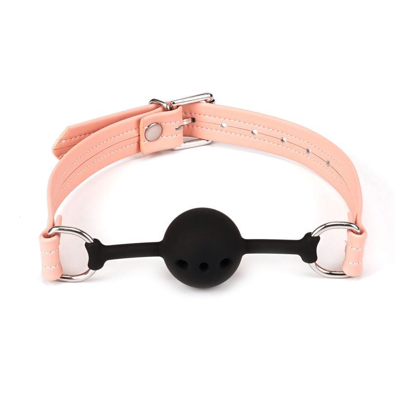 Liebe Seele - Pink Organosilicone Ball Gag - vegan friendly - Roze-Erotiekvoordeel.nl