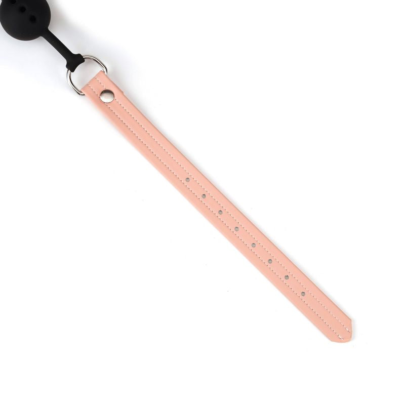 Liebe Seele - Pink Organosilicone Ball Gag - vegan friendly - Roze-Erotiekvoordeel.nl