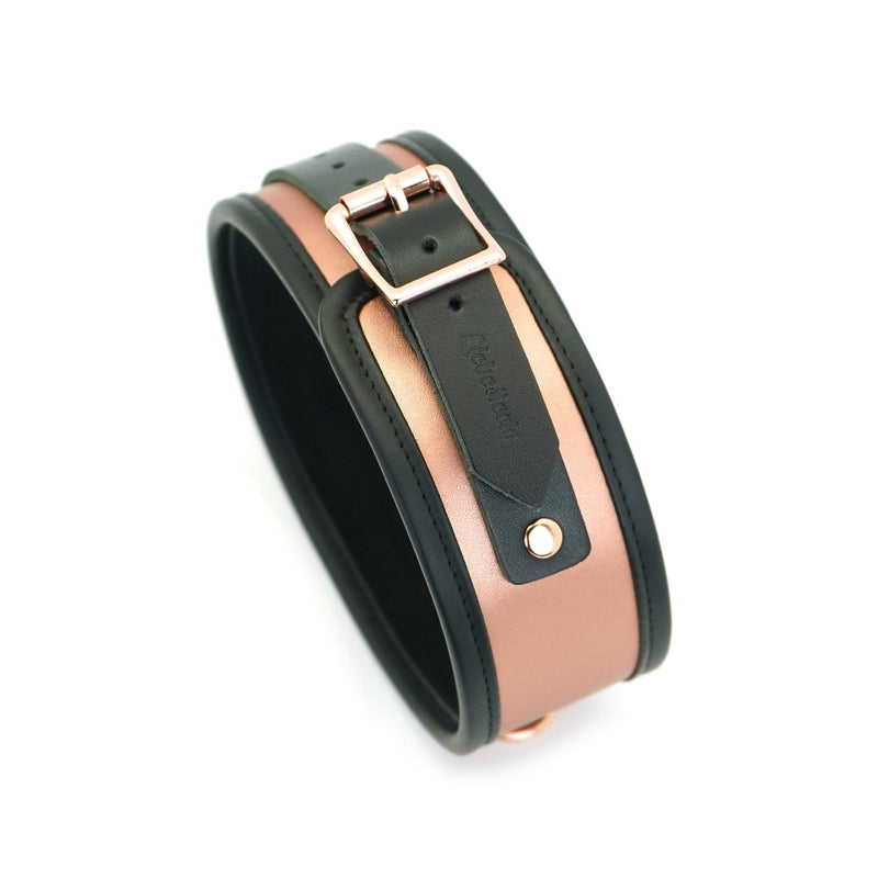 Liebe Seele - Rose Gold Memory - Exclusieve Leren Collar En Leiband - Rosé Goud-Erotiekvoordeel.nl