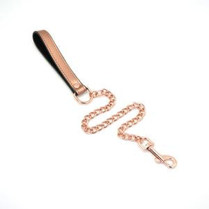 Liebe Seele - Rose Gold Memory - Exclusieve Leren Collar En Leiband - Rosé Goud-Erotiekvoordeel.nl