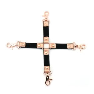 Liebe Seele - Rose Gold Memory Exclusieve Leren Hogtie - Rosé Goud-Erotiekvoordeel.nl