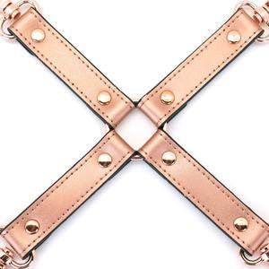 Liebe Seele - Rose Gold Memory Exclusieve Leren Hogtie - Rosé Goud-Erotiekvoordeel.nl