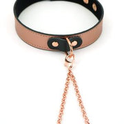 Liebe Seele - Rose Gold Memory - Exclusieve Smalle collar Met Tepelklemmen - Rosé Goud-Erotiekvoordeel.nl