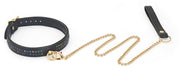 Liebe Seele - Shining Girl Handgemaakte Leren collar Met Rosé Gouden leiband Ketting Met strass Steentjes-Erotiekvoordeel.nl