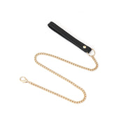 Liebe Seele - Shining Girl Handgemaakte Leren collar Met Rosé Gouden leiband Ketting Met strass Steentjes-Erotiekvoordeel.nl