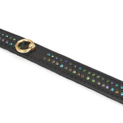 Liebe Seele - Shining Girl Handgemaakte Leren collar Met Rosé Gouden leiband Ketting Met strass Steentjes-Erotiekvoordeel.nl