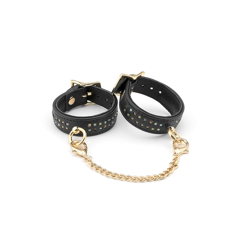 Liebe Seele - Shining Girl - Esposas de cuero con pedrería - Diseño exclusivo y lujoso - Erotiekvoordeel.nl